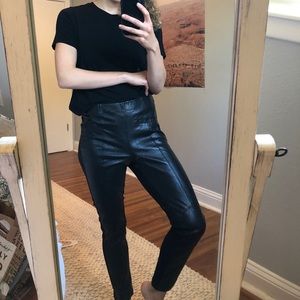 Anthropologie leather leggings